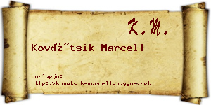 Kovátsik Marcell névjegykártya