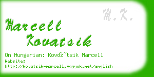 marcell kovatsik business card